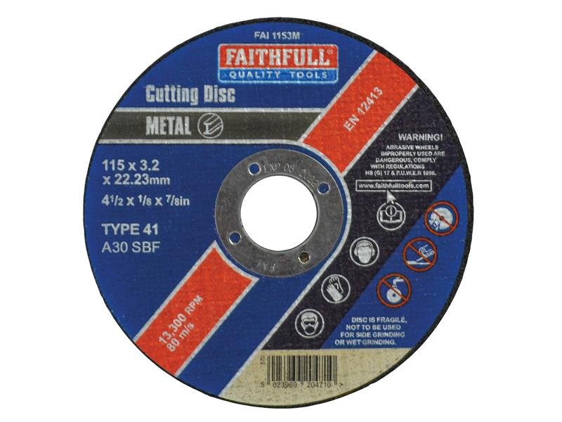 FAI METAL CUT OFF DISC 115 X 3.2 X 22.23