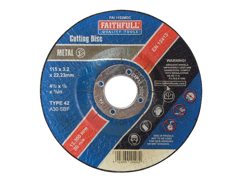 FAI DEPRESSED CENTRE METAL CUTTING DISC