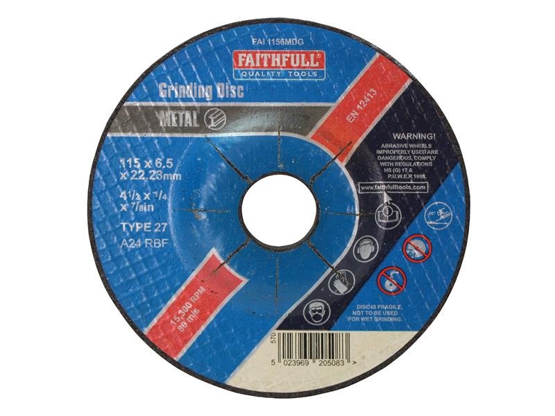 FAI DEPRESSED CENTRE METAL GRINDING DISC