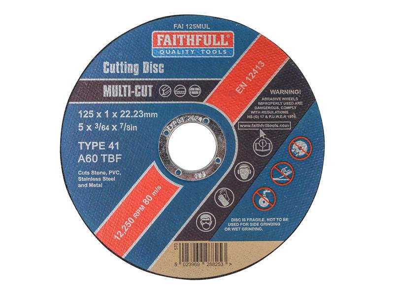 FAI MULTI-PURPOSE CUTTING DISC 125 X 1.0