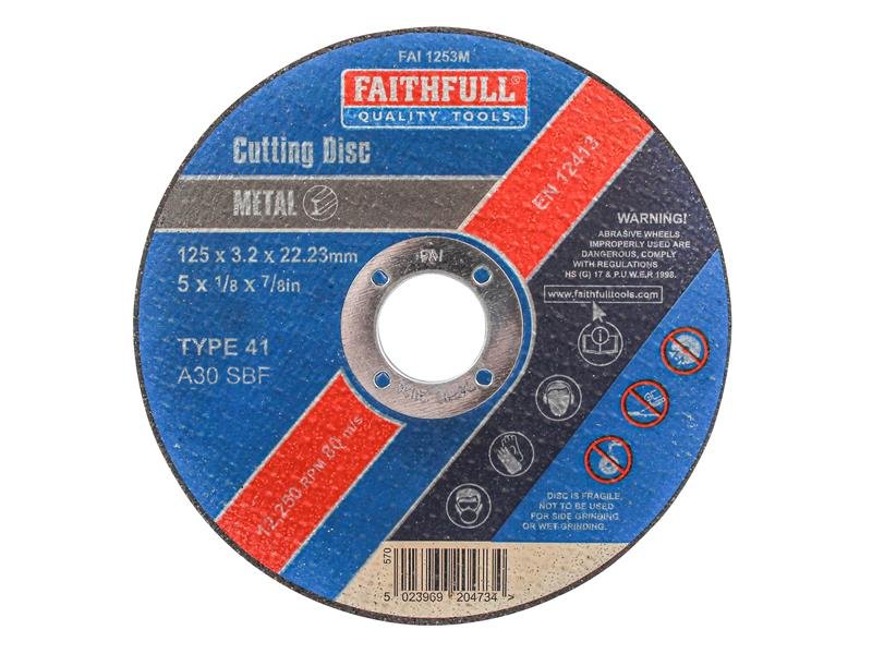 FAI METAL CUT OFF DISC 125 X 3.2 X 22.23