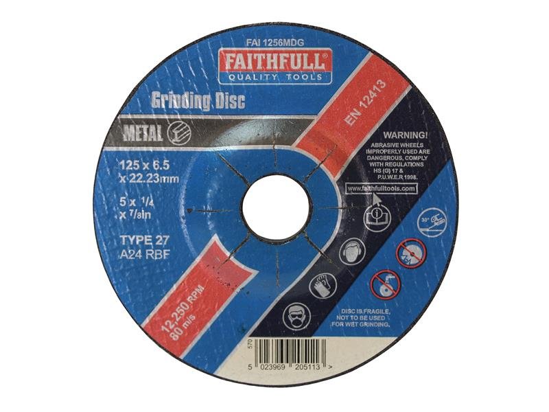 FAI DEPRESSED CENTRE METAL GRINDING DISC