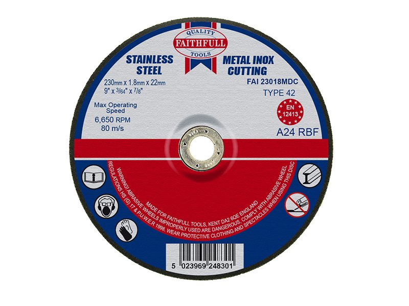 FAI DEPRESSED CENTRE STAINLESS STEEL CUT