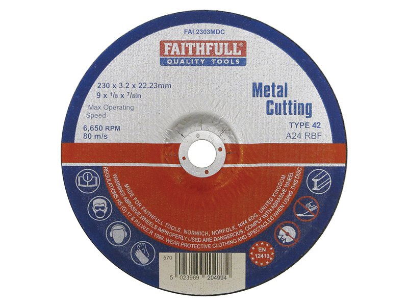 FAI DEPRESSED CENTRE METAL CUTTING DISC