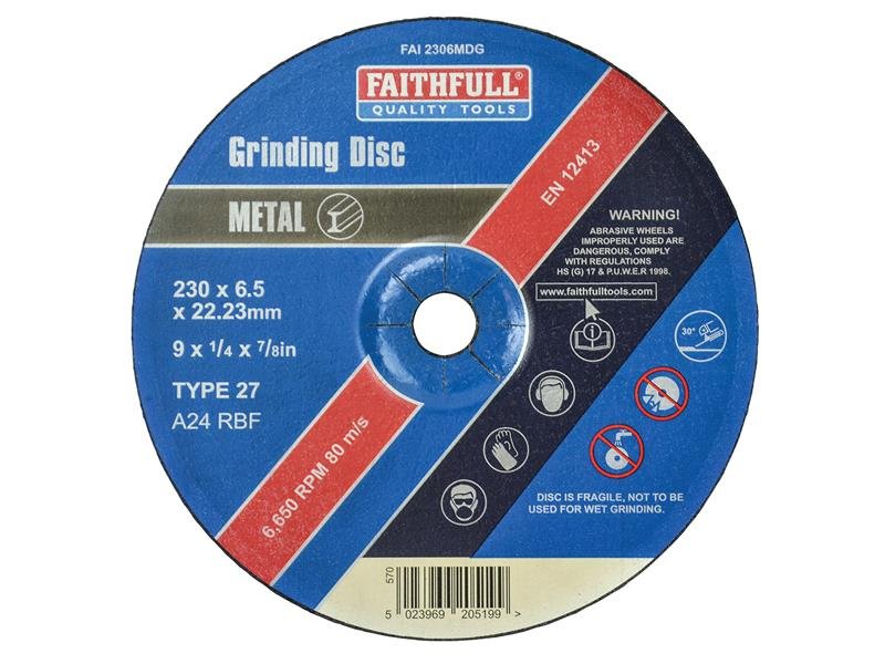 FAI DEPRESSED CENTRE METAL GRINDING DISC