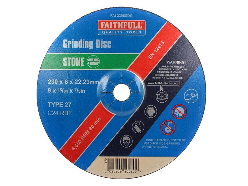 FAI DEPRESSED CENTRE STONE GRINDING DISC