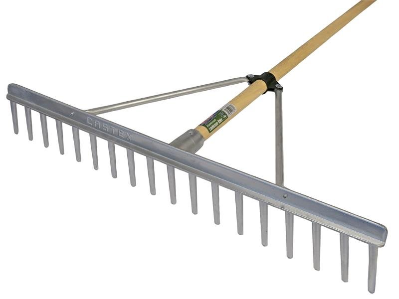 FAI ALUMINIUM LANDSCAPE RAKE WOODEN HAND
