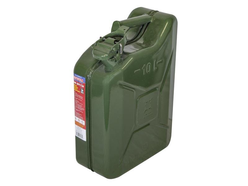 FAI GREEN STEEL JERRY CAN 10 LITRE