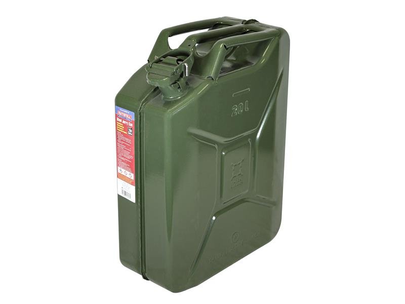 FAI GREEN STEEL JERRY CAN 20 LITRE