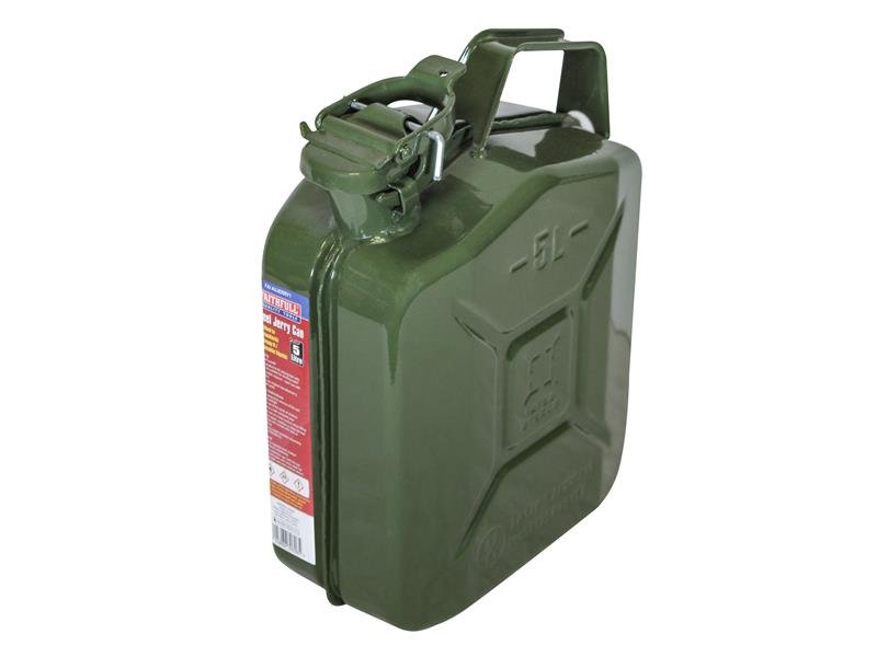 FAI GREEN STEEL JERRY CAN 5 LITRE