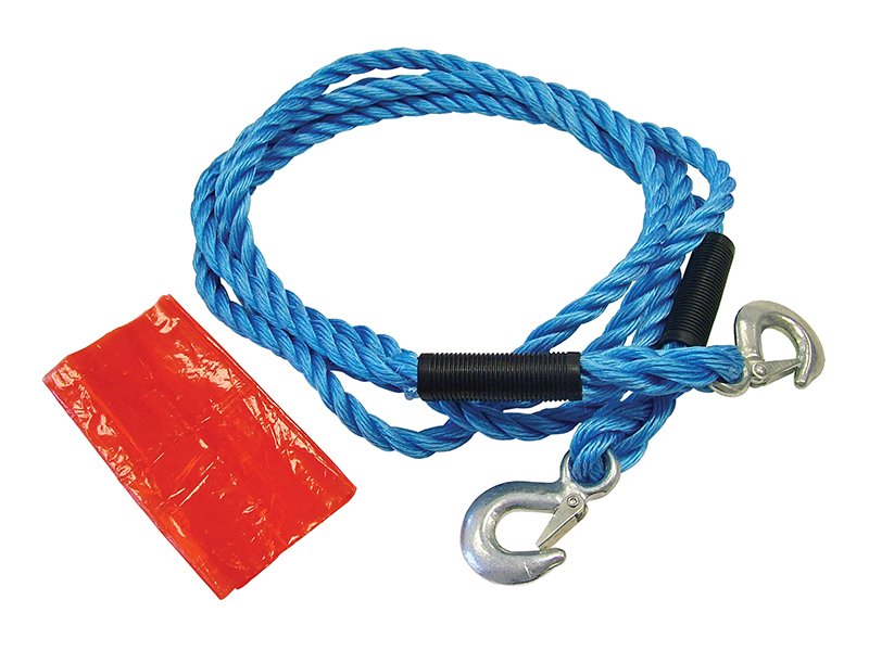 FAI TOW ROPE 4M METAL HOOKS 2 TONNE