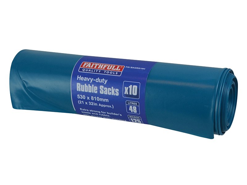 FAI BLUE HEAVY-DUTY RUBBLE SACKS (ROLL 1