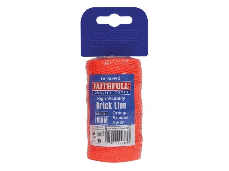 FAI HI-VIS NYLON BRICK LINE 100M (330FT)