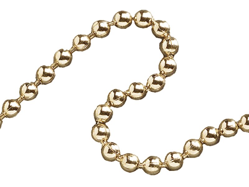 FAI BALL CHAIN POLISHED BRASS 3.2MM X 10