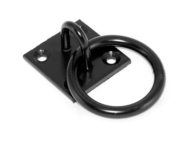 FAI RING ON PLATE - BLACK JAPANNED