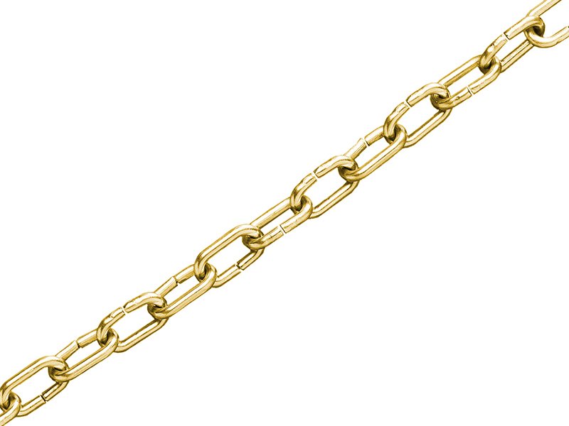 FAI CLOCK CHAIN POLISHED BRASS 1.6MM X 1