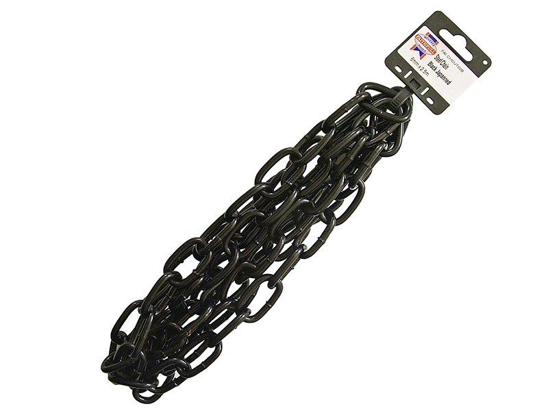 FAI BLACK JAPANNED CHAIN 6.0MM X 2.5M -