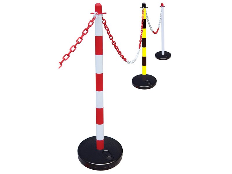 FAI PLASTIC POST FOR CHAIN - RED / WHITE
