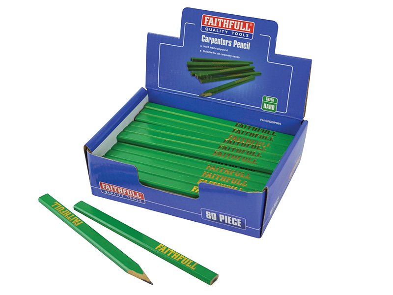 FAI CARPENTER'S PENCILS - GREEN / HARD (