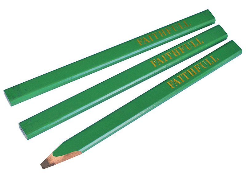 FAI CARPENTER'S PENCILS - GREEN / HARD (