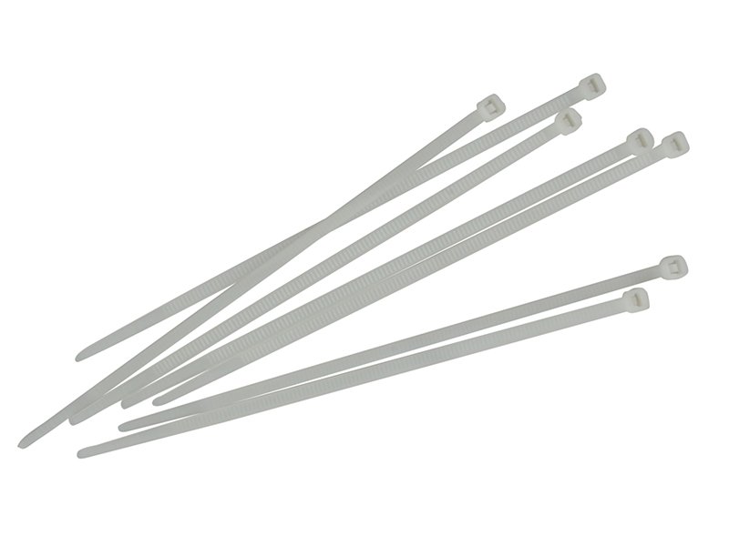 FAI CABLE TIES WHITE 3.6 X 200MM (PACK 1