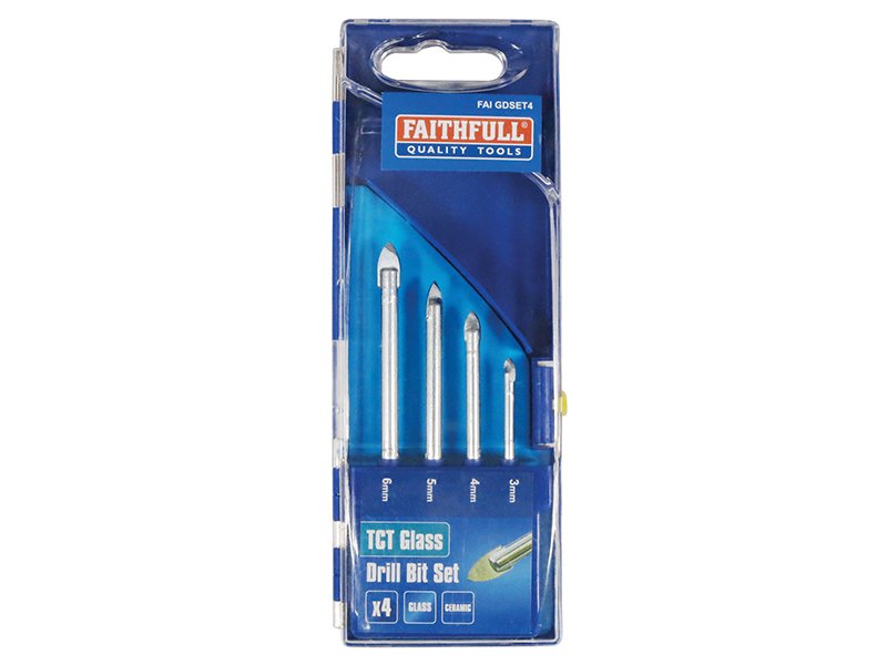 FAI TILE & GLASS DRILL BIT SET OF 4 (3-6