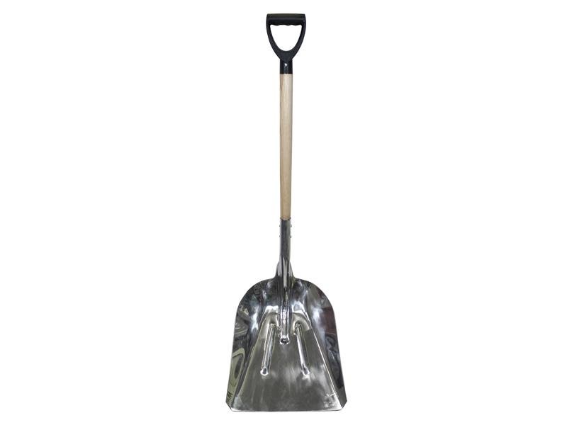FAI ALUMINIUM GRAIN SHOVEL WOOD HANDLE