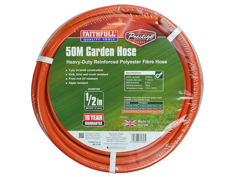 FAI PRESTIGE HEAVY-DUTY GARDEN HOSE 50M