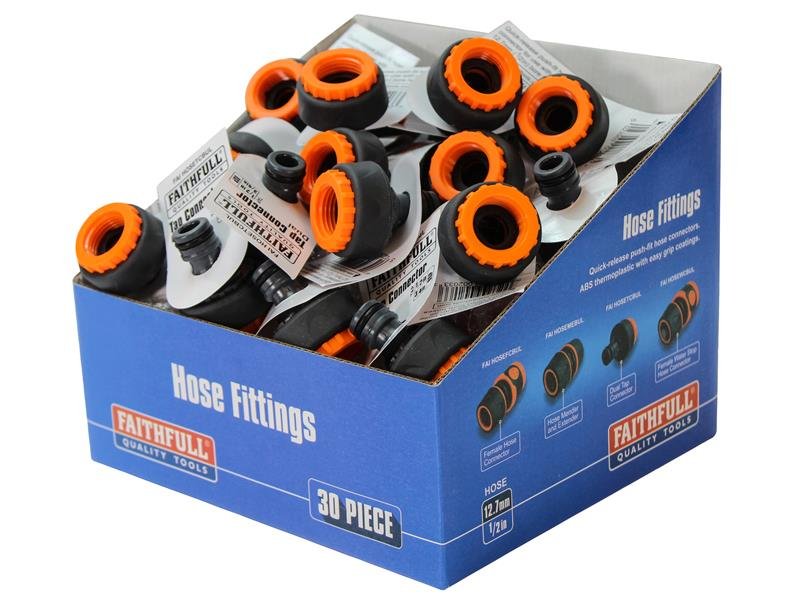 FAI PLASTIC TAP HOSE CONNECTOR 1/2 & 3/4