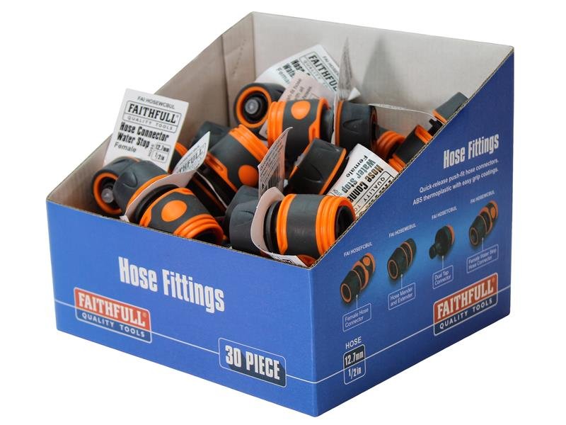 FAI PLASTIC WATER STOP HOSE CONNECTOR 1/