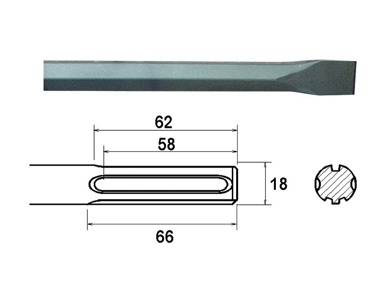 FAI SDS MAX CHISEL 300MM