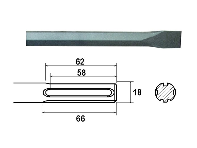 FAI SDS MAX CHISEL 400MM