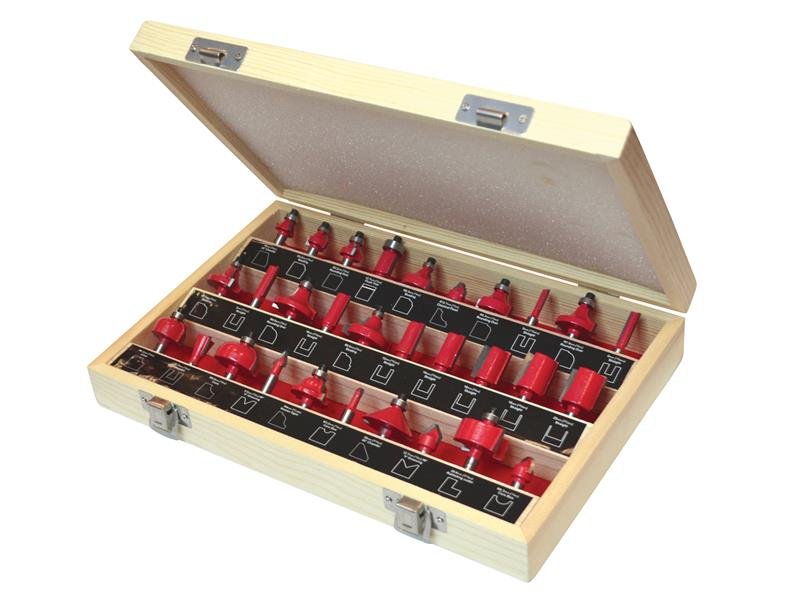 FAI 1/4IN TCT ROUTER BIT SET, 30 PIECE