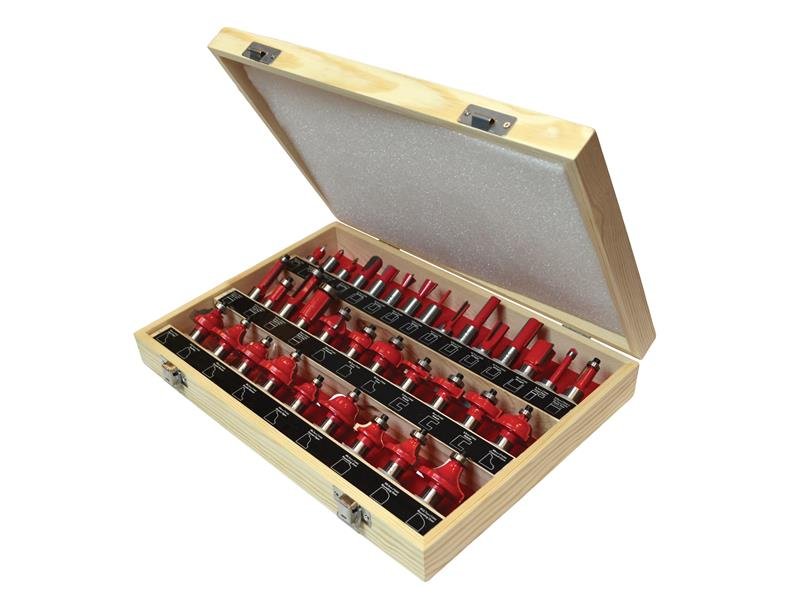 FAI 1/2IN TCT ROUTER BIT SET, 35 PIECE