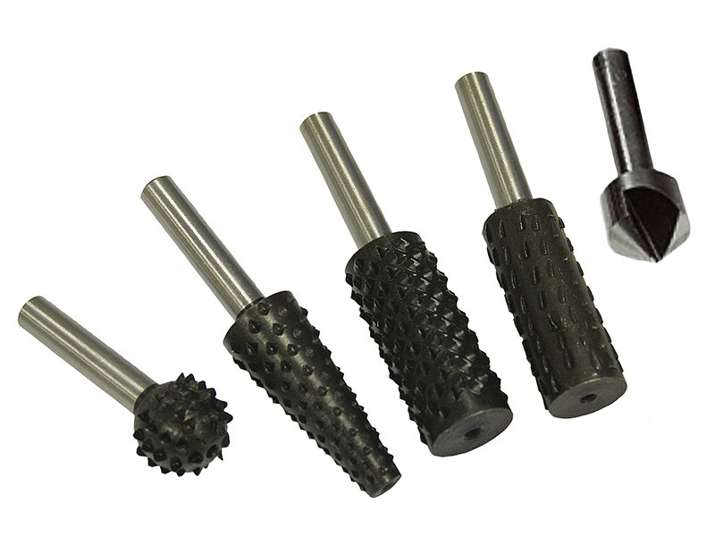 FAI ROTARY RASPS (4) & COUNTERSINK (1) S