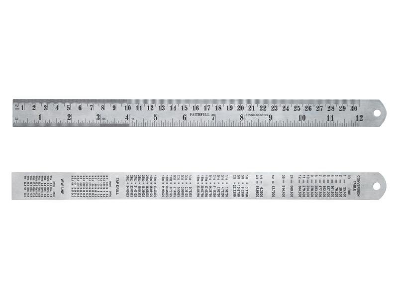 FAI STEEL RULE 300MM / 12IN X 25MM