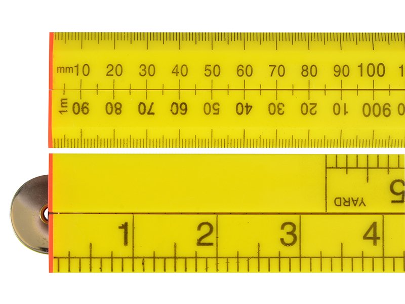 FAI FOLDING RULE YELLOW ABS PLASTIC 1M (