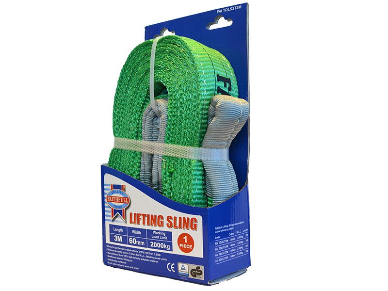 FAI LIFTING SLING GREEN 2 TONNE 60MM X 3