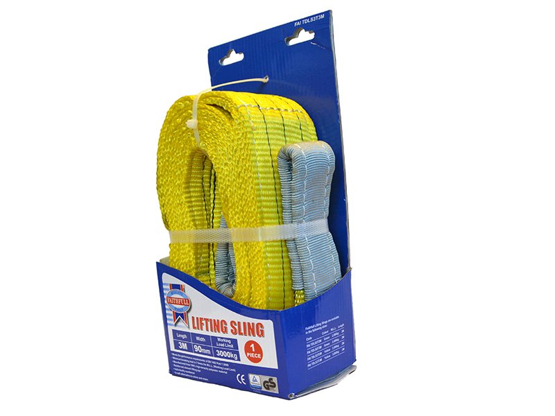 FAI LIFTING SLING YELLOW 3 TONNE 90MM X
