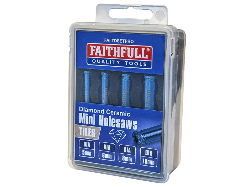 FAI DIAMOND CERAMIC MINI HOLESAW SET, 4