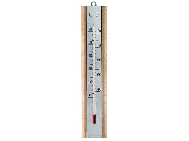 FAI THERMOMETER WALL BEECH SILVER 200MM