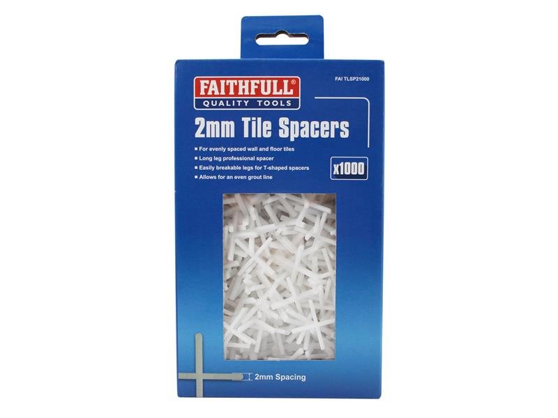 FAI TILE SPACER LONG LEG 2MM (TUB 1000)
