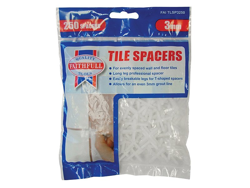 FAI TILE SPACER LONG LEG 3MM (BAG 250)