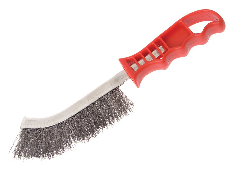 FAI WIRE SCRATCH BRUSH STEEL RED HANDLE