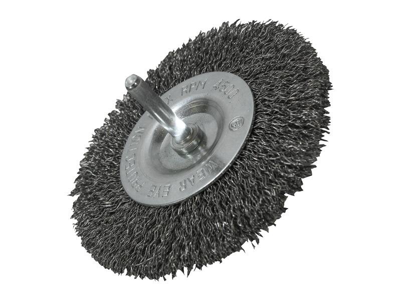 FAI WIRE BRUSH 100MM X 6MM SHANK, 0.30 W
