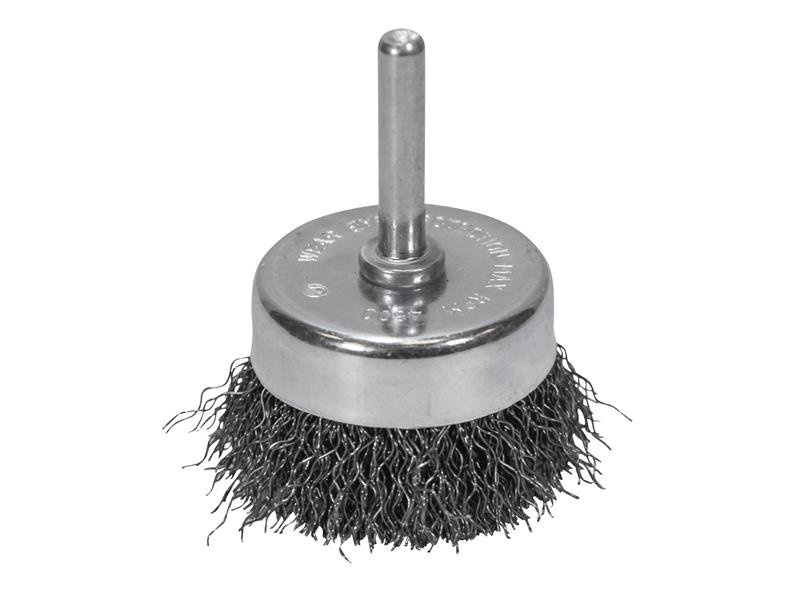FAI WIRE CUP BRUSH 50MM X 6MM SHANK, 0.3