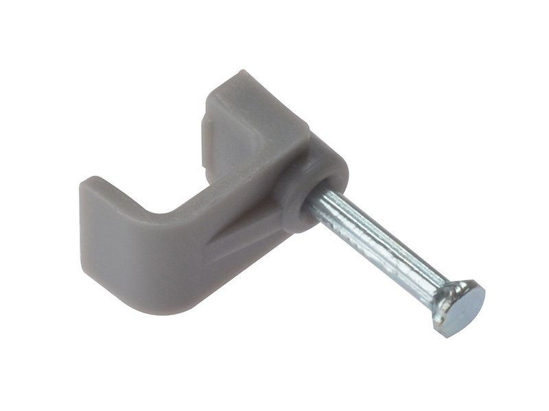FOR CABLE CLIP FLAT GREY 4.00MM BOX 100