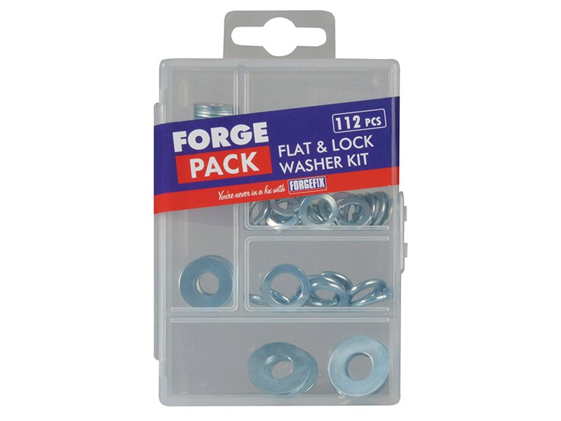 FOR FLAT & LOCK WASHER KIT, 112 PIECE