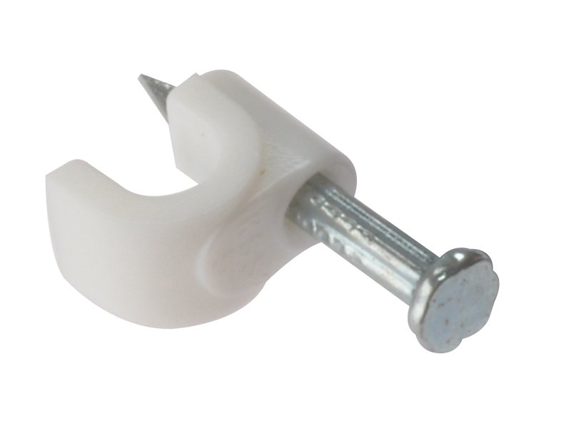 FOR CABLE CLIPS ROUND WHITE 4-5MM BOX 20