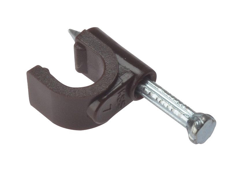 FOR CABLE CLIP ROUND COAX BROWN 6-7MM BO
